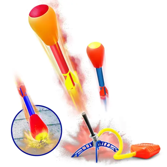 Lanard Chalkie: Chalk Rocket - Outdoor Play Flying Art Toy, 2 Foam Chalk Rockets, Stomp Pad Launcher, 50 Explosive Launches, Washable & Safe, Kids 6+ {3}