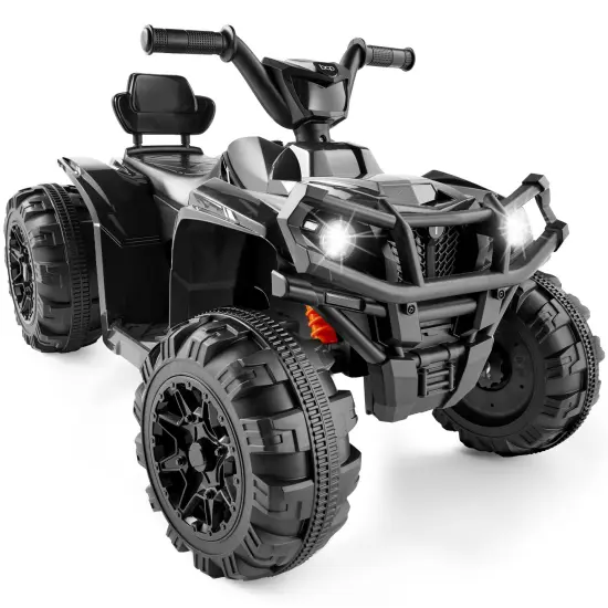 Best Choice Products 12V Kids Ride-On ATV Quad w/ Bluetooth, 2.4mph Max, Treaded Tires, LED Lights, Radio Army Green {7}