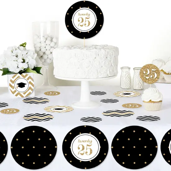 Big Dot of Happiness 2025 Gold Graduation Party Giant Circle Confetti - Party Decorations - Large Confetti 27 Count {6}