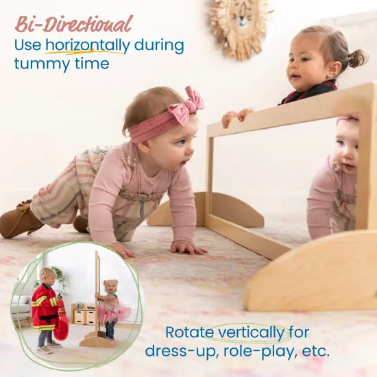 Double-Sided Bi-Directional Mirror, Kids Furniture Natural {4}