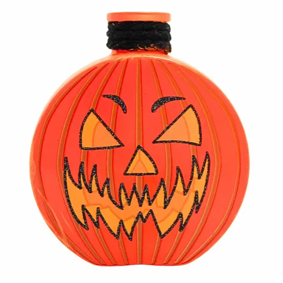 Stony Creek 4.5 Inch Halloween Pre-Lit Round Jar Halloween Lighted Glass Accent , Halloween Decor Jack-O-Lantern STRIPES {3}