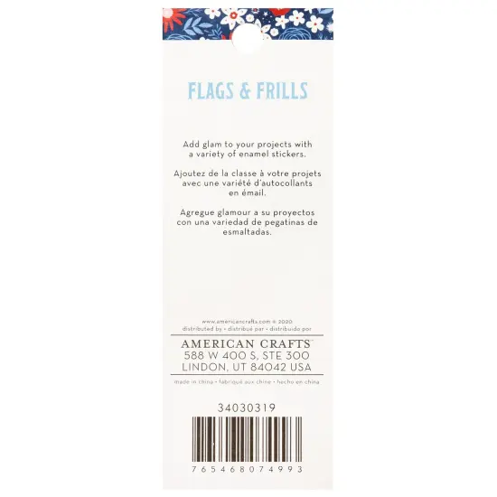 American Crafts Flags And Frills Enamel Dots-60/Pkg {3}