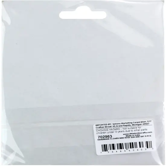 Little Birdie Handmade Mini Rose Flowers 9/Pkg-Sun And Sky {4}