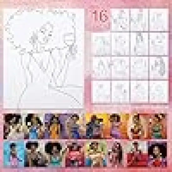 Adults Sip and Paint Kit Pre Printed Canvas {2}