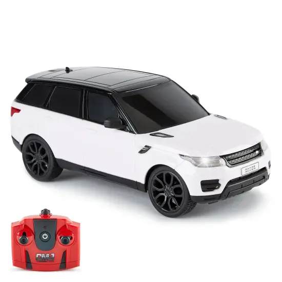 CMJ RC Cars: Range Rover - White - 1:24 Scale, Remote Control Radio SUV Vehicle, 2.4 Ghz, LED Headlights, Indoor-Outdoor Racing Toy, Licensed Model {1}