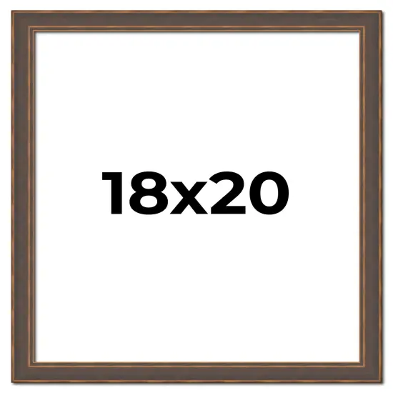 Elegant Brown Picture Frame - UV Acrylic, Foam Board Backing, Hanging Hardware {1}