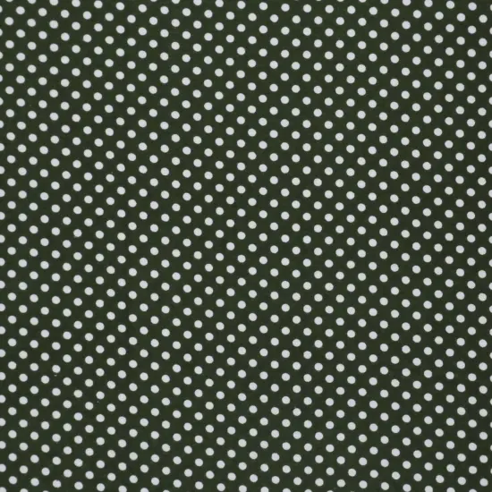 Mook Fabrics Polka Dot Flannel Fabric [43 in. Wide] - By The Yard Moss/White {1}