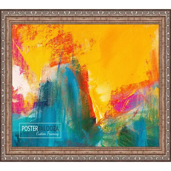 Deco Silver Picture Frame - UV Acrylic, Foam Board Backing, Hanging Hardware {5}