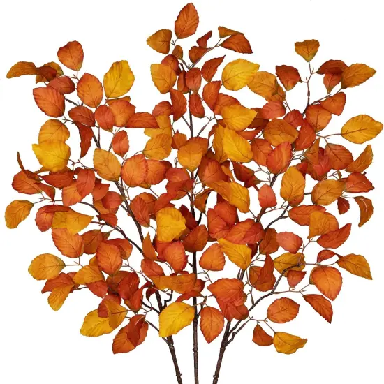 3PCS Artificial Fall Leaves Stems {1}