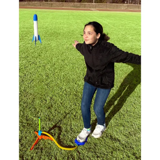 Nothing But Fun Toys: Light Up Jump Rockets - Air-Powered, 3 Illuminated Foam Rockets, Stomp Launch, Soars Over 30', Outdoor Play, Adults & Kids 3+ {5}