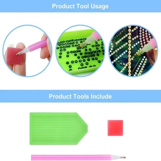 5D Special Shape Diamond Art Kits for Beginners, Crystal Rhinestones, 12&times;12 Inch {6}