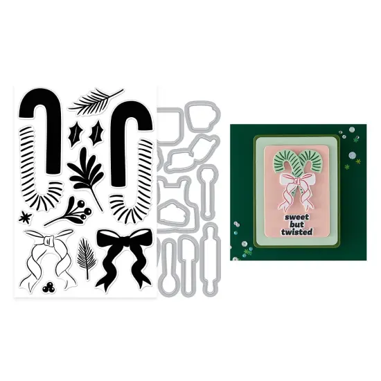 Hero Arts Stamp & Cut-Candy Cane Swag {6}