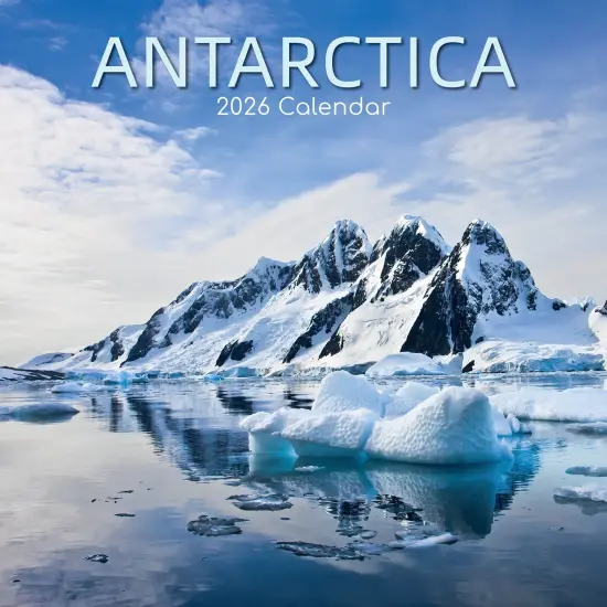 The Gifted Stationary 2026 Square Wall Calendar, Antarctica, 16-Month Natural World Theme Hanging Calendar with 180 Reminder Stickers, Month Planner for Home or Creative Spaces, 12x12 In Multicolor {1}