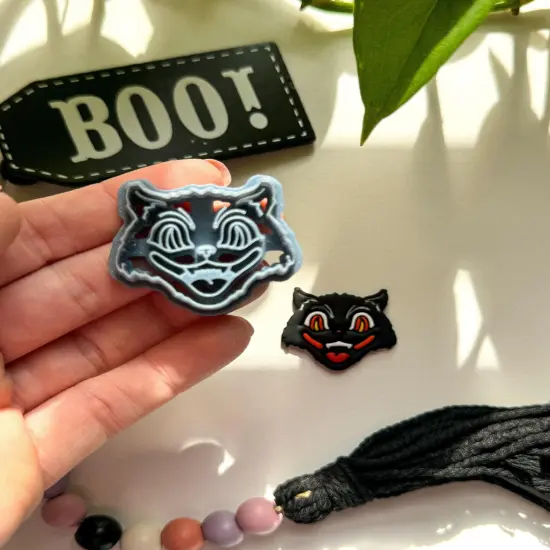 VINTAGE CAT | HALLOWEEN | CLAY CUTTER {2}