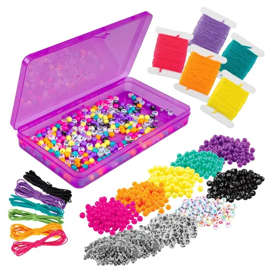 Fashion Angels: Jewelry Design Kit - Tell Your Story - Alphabet Beads, DIY Bracelet Making Set w/ Case, Design & Spell w/ 1500+ Beads, Girls-Kids 8+ {4}