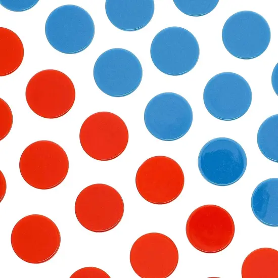 Plastic Counting Chips for Math, Bingo, Poker (2 Colors, 1 In, 250 Pieces) {3}