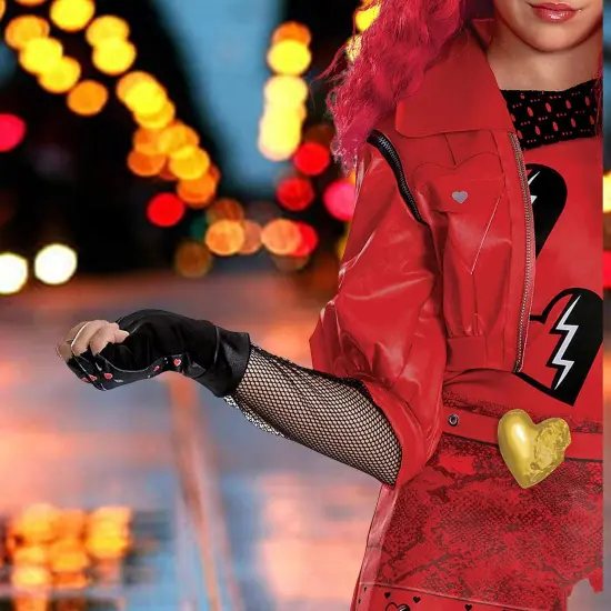 Girls Deluxe Princess Red Descendants Costume with Gloves {4}