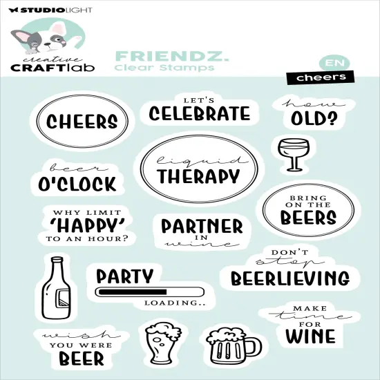 Studio Light Friendz Clear Stamps-Nr. 660, Cheers {1}