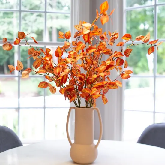 5PCS Artificial Fall Eucalyptus Leaves Stem Plants {5}