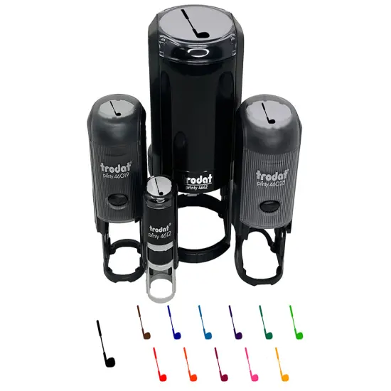 Golf Club Self-Inking Rubber Stamp for Stamping Crafting Planners Purple {1}