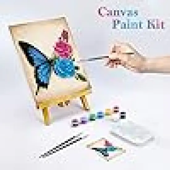 Floral Butterfly Painting Kit Sip and Paint Party Favor {2}