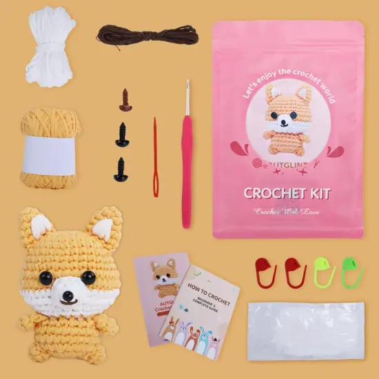 Fox Crochet Kit for Beginners Adults & Kids {3}