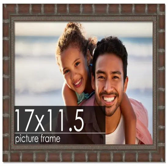 17x11.5 Modern Bamboo Picture Frame with UV-Resistant Acrylic & Acid Free Backing, Available in5 Finishes - Gold, Silver, Brown, Black, and Natural {1}