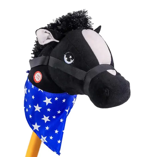 PonyLand Black Stick Horse with Sound Toy, 28 inches {5}