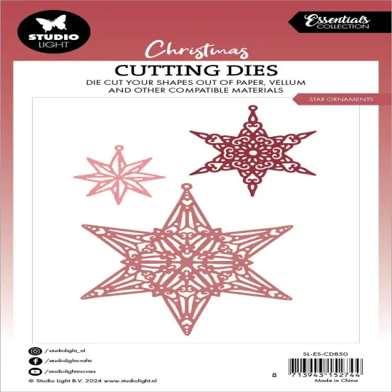 Studio Light Essentials Cutting Die-Nr. 850, Star Ornaments {3}