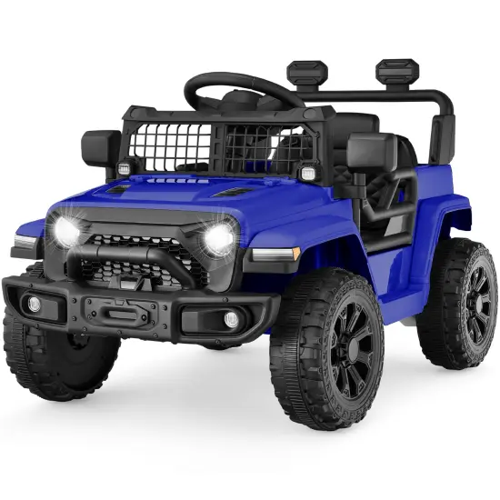 Best Choice Products 6V Kids Ride-On Truck Car w/ Parent Remote Control, 4-Wheel Suspension, LED Lights Blue {1}