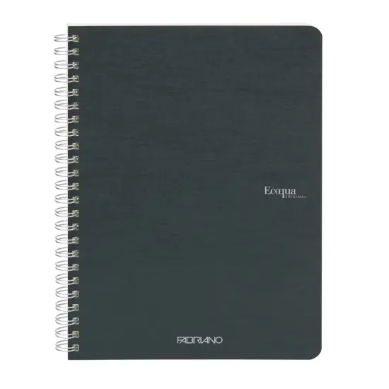 Fabriano Ecoqua Original Spiral-Bound Notebook, A5, 70 Sheets Dark Green {1}