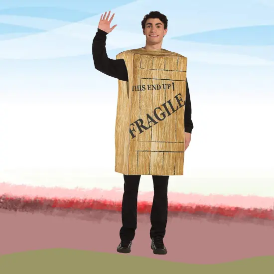 Fragile Crate Adult Costume &ndash; Funny Package Box Outfit {4}