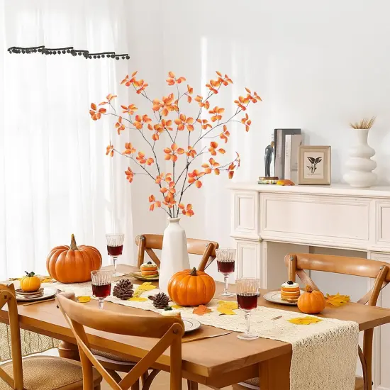 3Pcs Fall Leaves Stems {2}