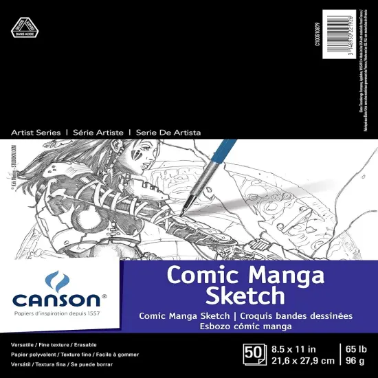Canson Artist Series Comic Manga Sketch Pad 8.5"X11"-50 Sheets {1}