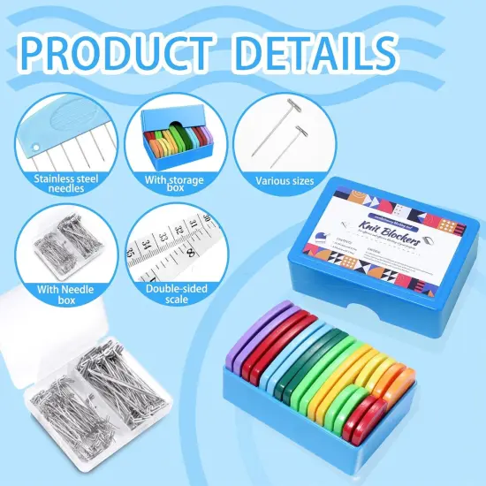 130 Pcs Knit Blockers and Combs for Blocking {2}