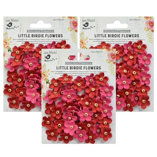 Pack of 3 - Little Birdie Beaded Blooms 50/Pkg-Candy Mix {1}