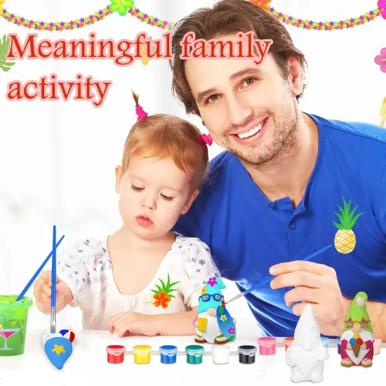 6 Sets Paint Your Own Ceramic Gnome Statues Ready to Paint Ceramics Paintable Gnome Figurines {1}