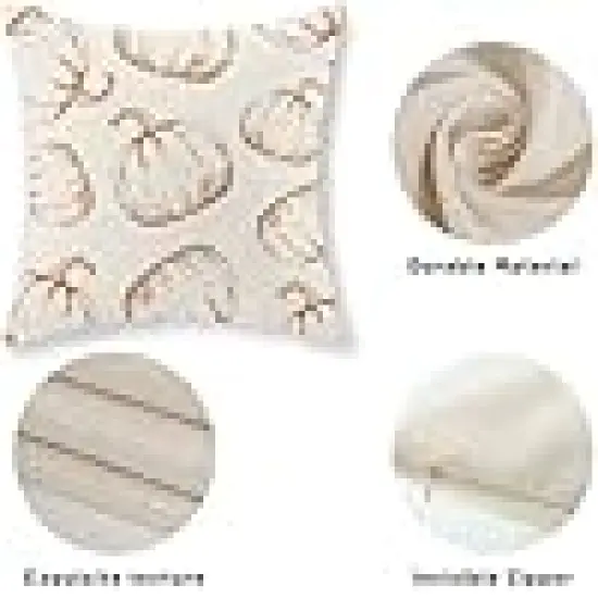 Pumpkin Throw Pillow Covers Autumn Harvest {6}