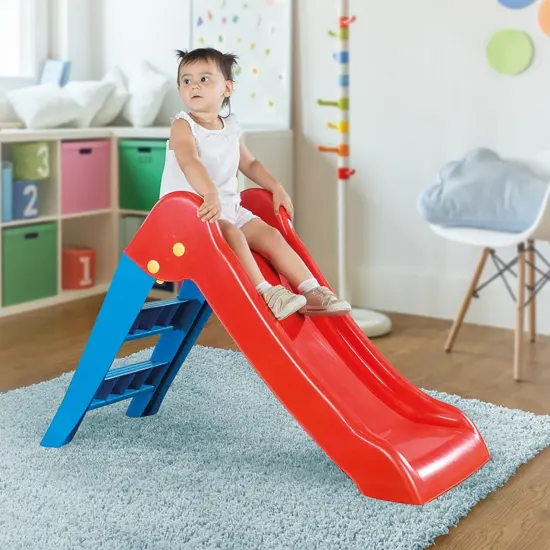 Dolu: My First Slide: Red & Blue - Indoor & Outdoor Toy, Foldable Slope, 2 Step Ladder, Durable Plastic, Playground Equipment, Toddlers & Kids Ages 2+ {3}