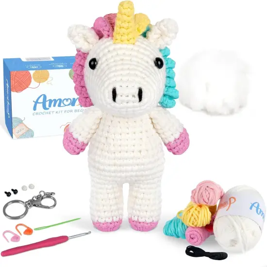 Unicorn Pattern Crochet Kit for Beginners {1}