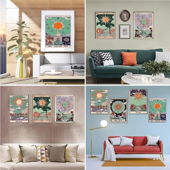 Diamond Painting Kits Art Adults Painting Kit Crafts DIY 5D Diamond Art Packs Kits Full for Adults Beginner Home Wall Decoration Gift 11.8x15.7 Inches (6 Pack Tarot Cards) {5}