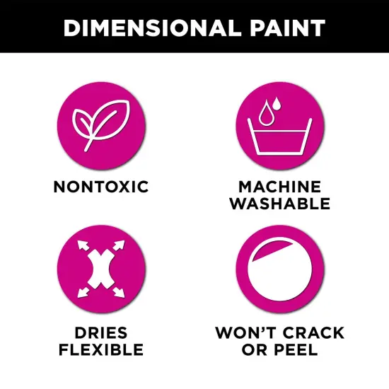 Tulip Puff Paint Shiny Christmas, Multi-Surface Craft Paint, 4 fl. oz. 3 Pack {4}