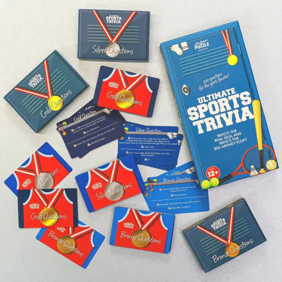 Professor Puzzle: Ultimate Sports Trivia - Party Game, 300 Questions For Sports Fanatics, 3 Difficulty Levels Across Various Categories, Ages 12+ {4}