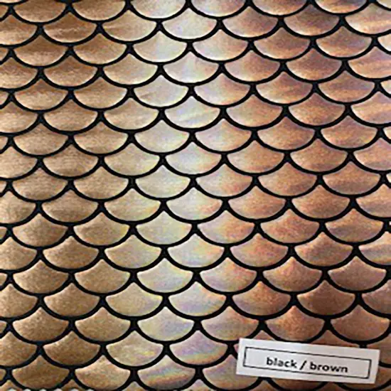 1 Yard Mermaid Poly Spandex Medium Multi Foil Fabric 58/60 Inch Width Black Two Tone Pink {6}