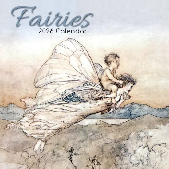 The Gifted Stationary 2026 Square Wall Calendar, Fairies, 16-Month Arts & Antiques Theme Hanging Calendar with 180 Reminder Stickers, Month Planner for Creative Spaces, 12x12 In Multicolor {1}