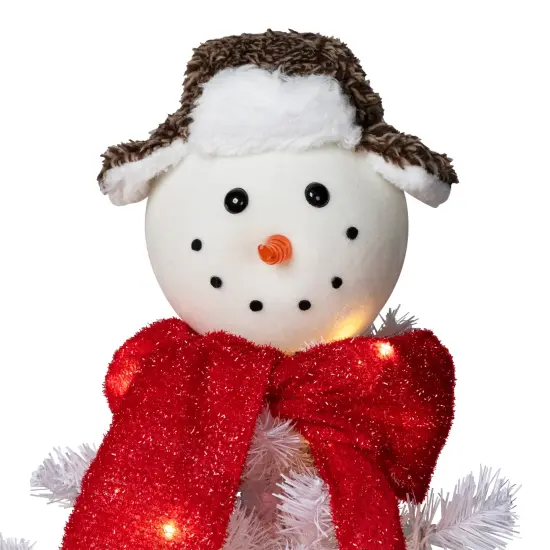 Northlight Pre-lit Snowman Medium Artificial Christmas Tree - 4&rsquo; - Clear Lights White {4}