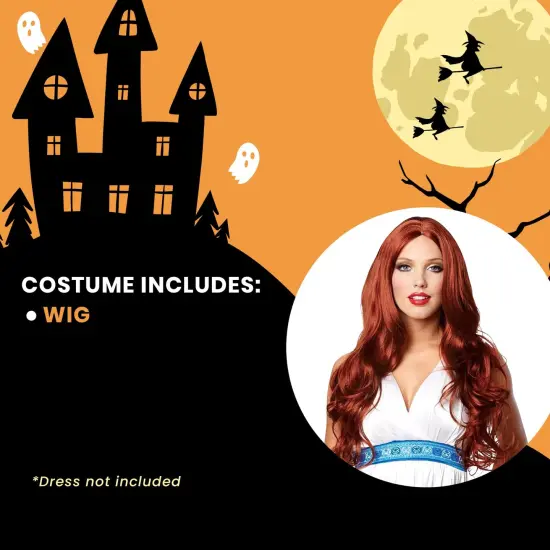 Goddess Adult Natural Red Costume Wig {5}