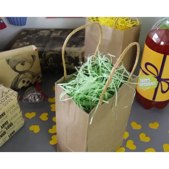 Green Paper Shred for Easter Gift Baskets 4oz, Decorative Basket Filler for Gifts, Packaging, Wrapping, Easter Grass, DIY Craft {2}