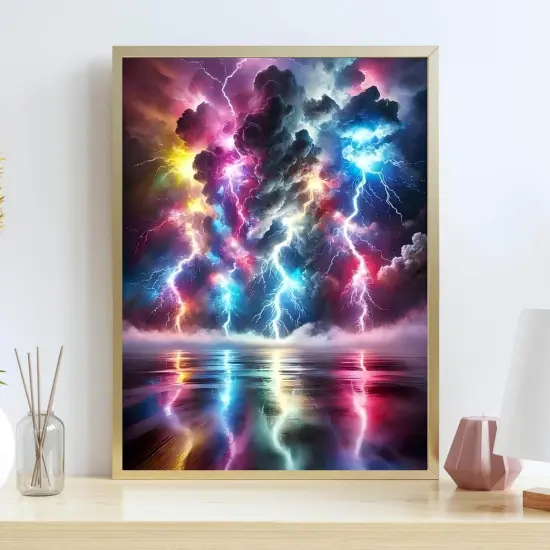 5D Colorful Lightning Diamond Art Kits {2}