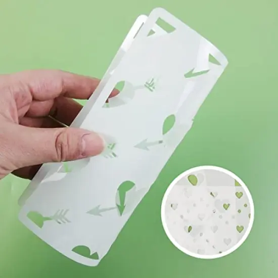 6x6 in Hearts Love Cookie Stencils for Royal Icing, Valentine Stencils for Sugar Cookie, 16 Pcs Reusable Plastic Biscuit Stencils with Assorted Sizes Heart Shapes Love Letters for Fondant Candy Baking {4}